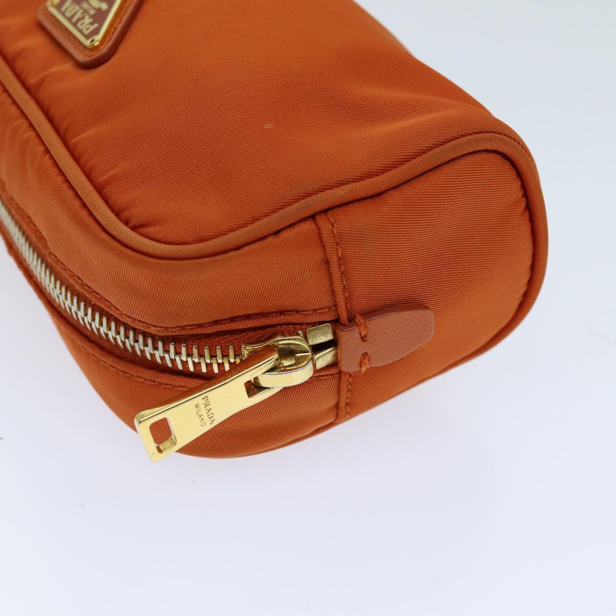 PRADA Pouch Nylon Orange 75571