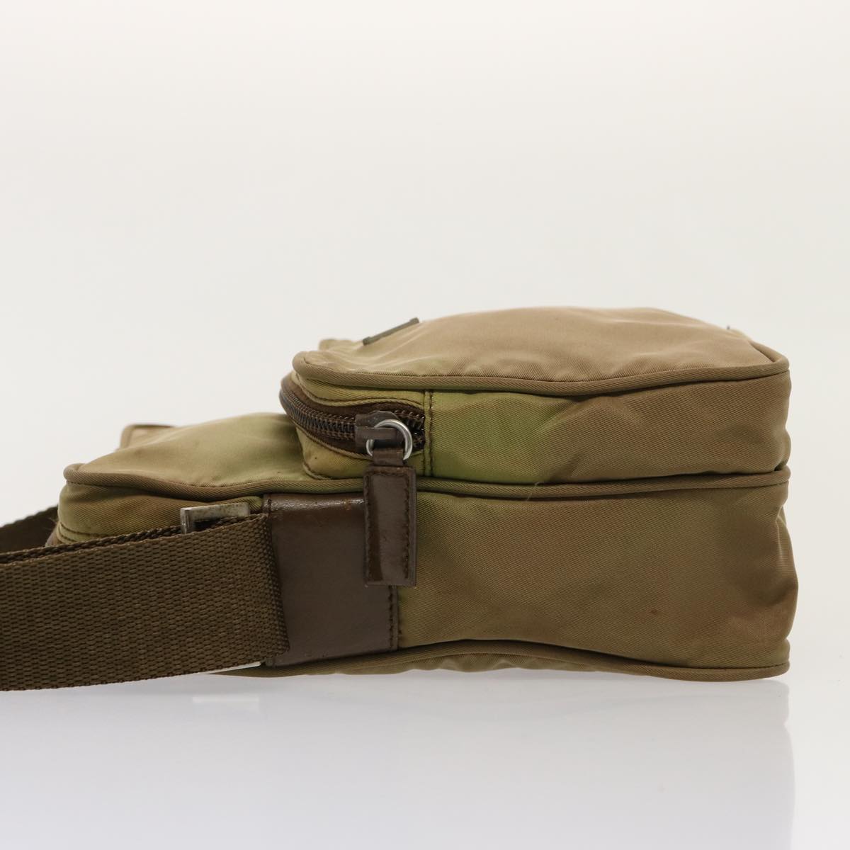 PRADA Shoulder Bag Nylon Khaki 75573