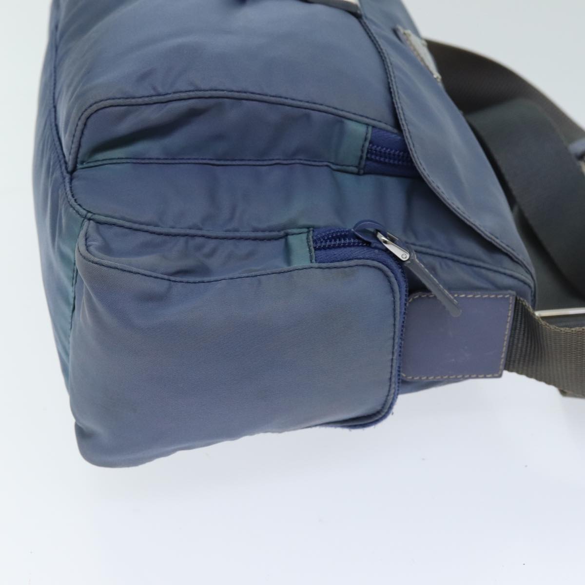 PRADA Shoulder Bag Nylon Blue 75575