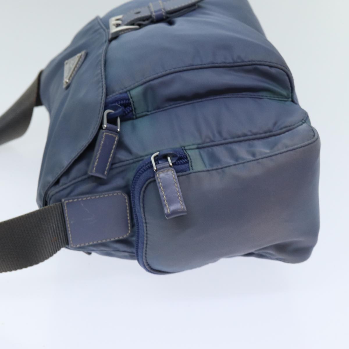 PRADA Shoulder Bag Nylon Blue 75575