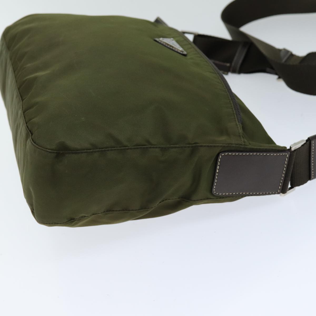 PRADA Shoulder Bag Nylon Khaki 75576