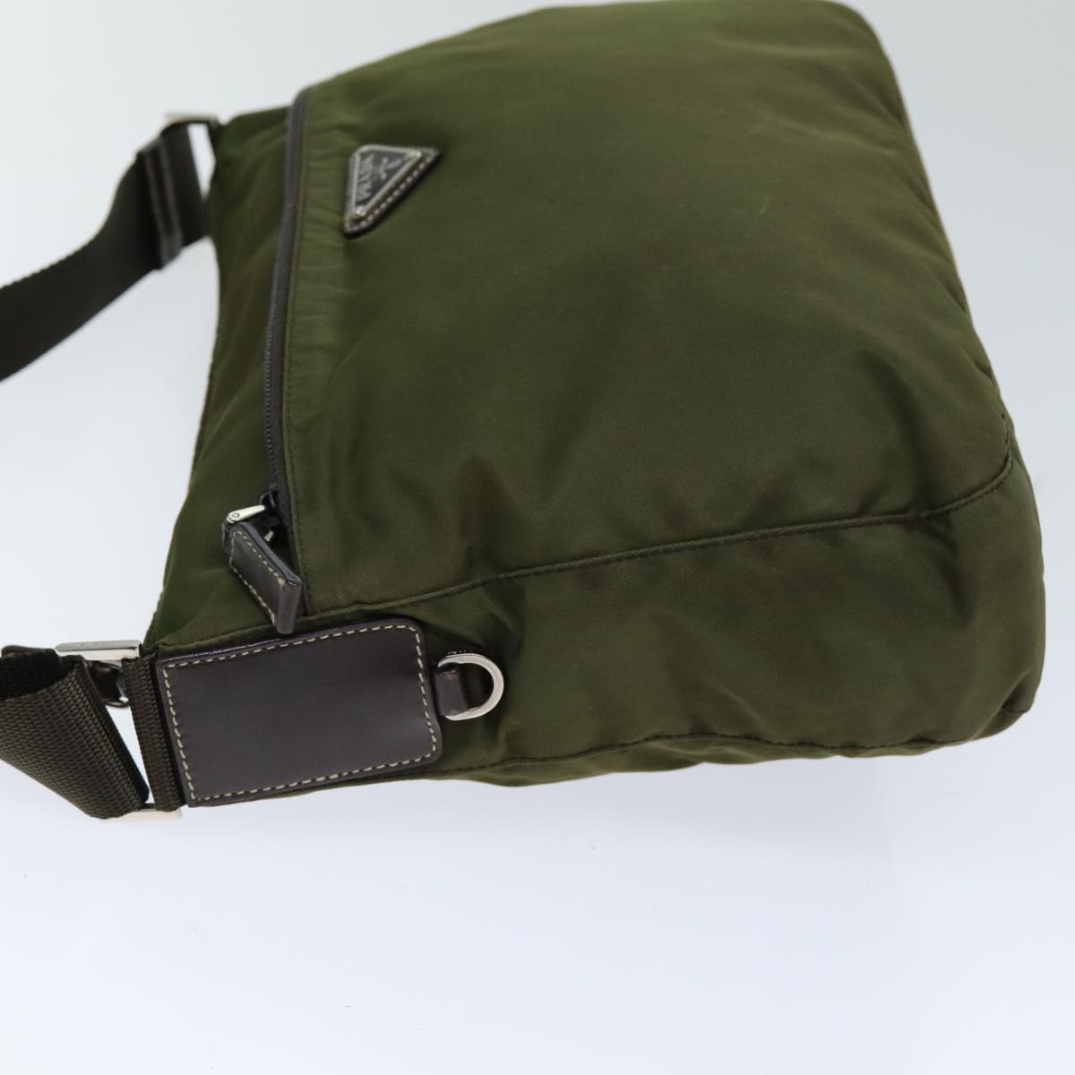 PRADA Shoulder Bag Nylon Khaki 75576