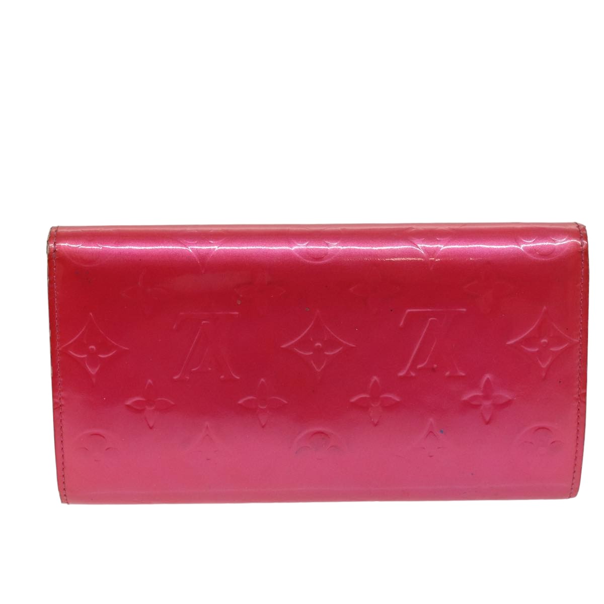 LOUIS VUITTON Vernis Porte Tresol International Wallet Pink M91246 LV 75577