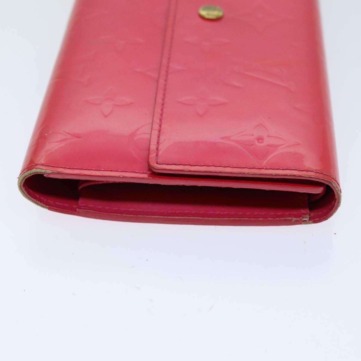LOUIS VUITTON Vernis Porte Tresol International Wallet Pink M91246 LV 75577