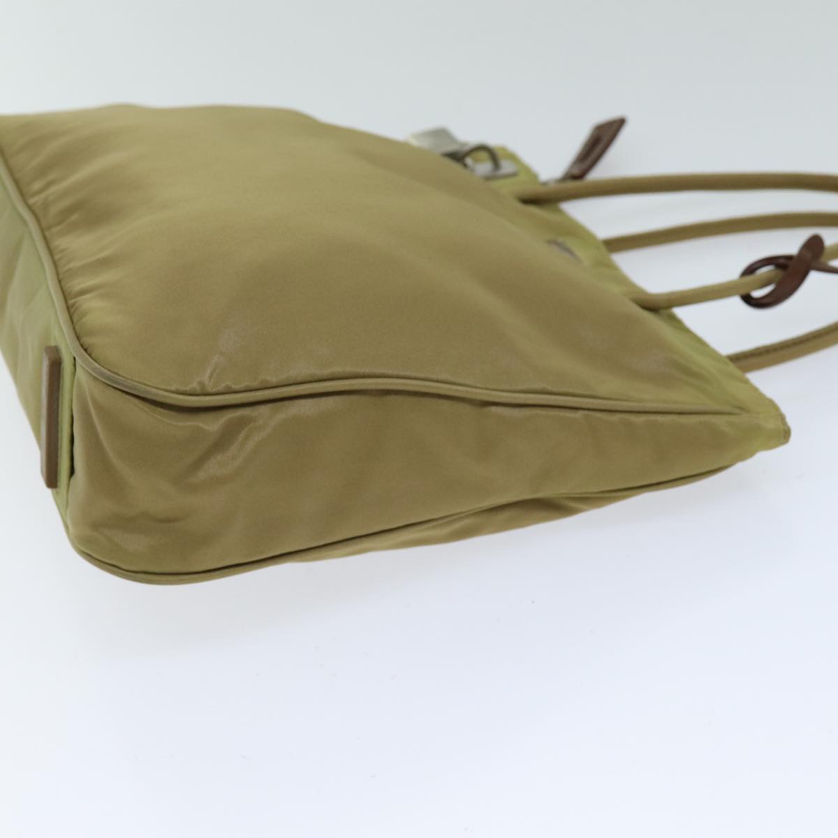 PRADA Tote Bag Nylon Beige 75578
