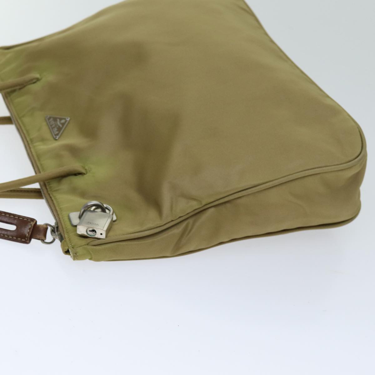 PRADA Tote Bag Nylon Beige 75578