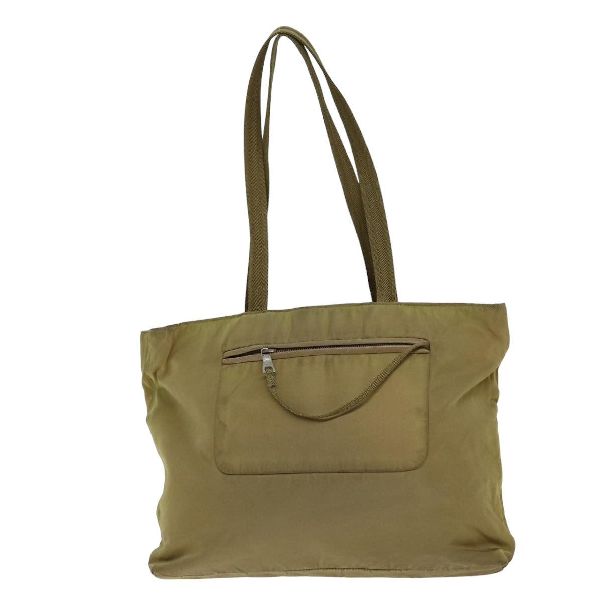 PRADA Tote Bag Nylon Beige 75582