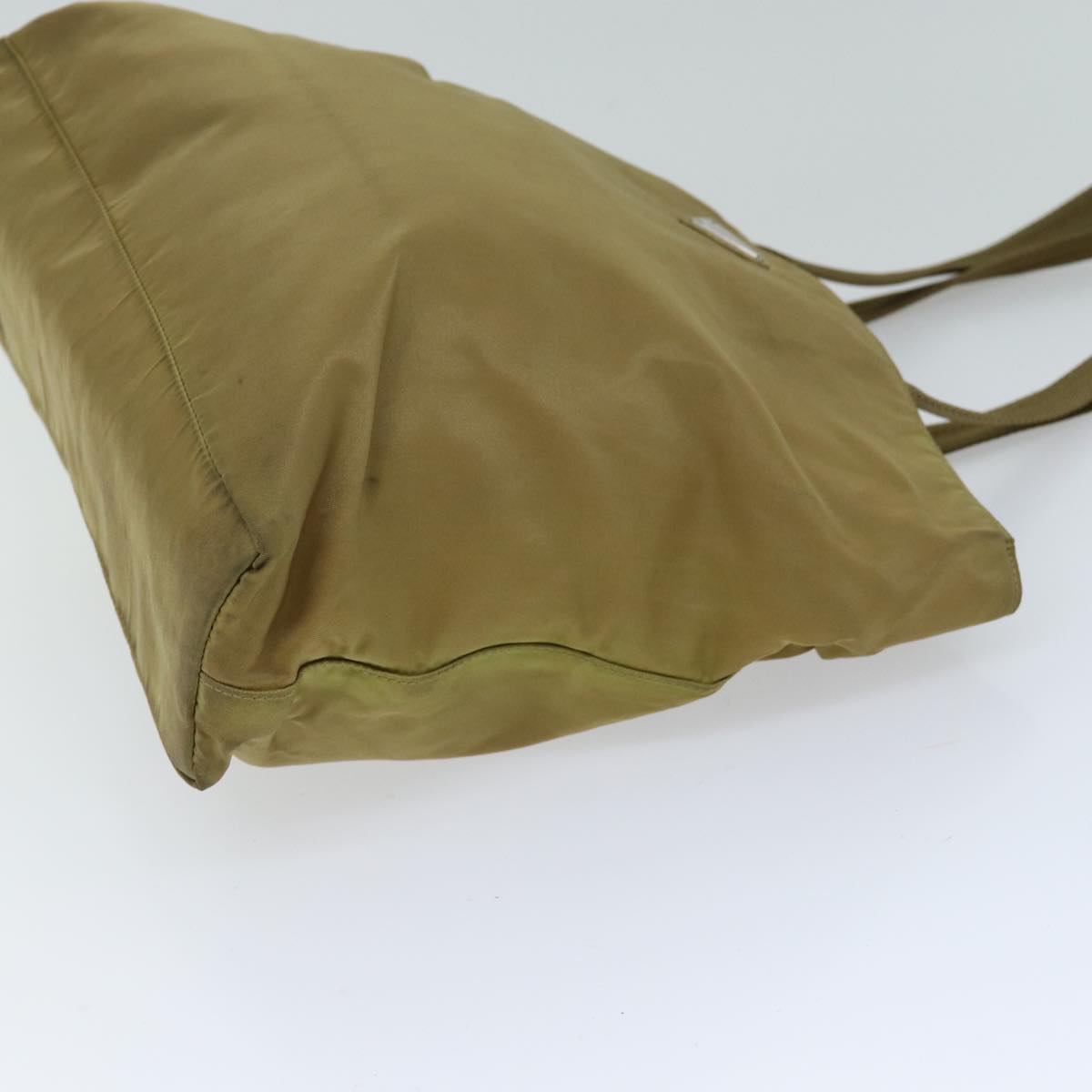 PRADA Tote Bag Nylon Beige 75582