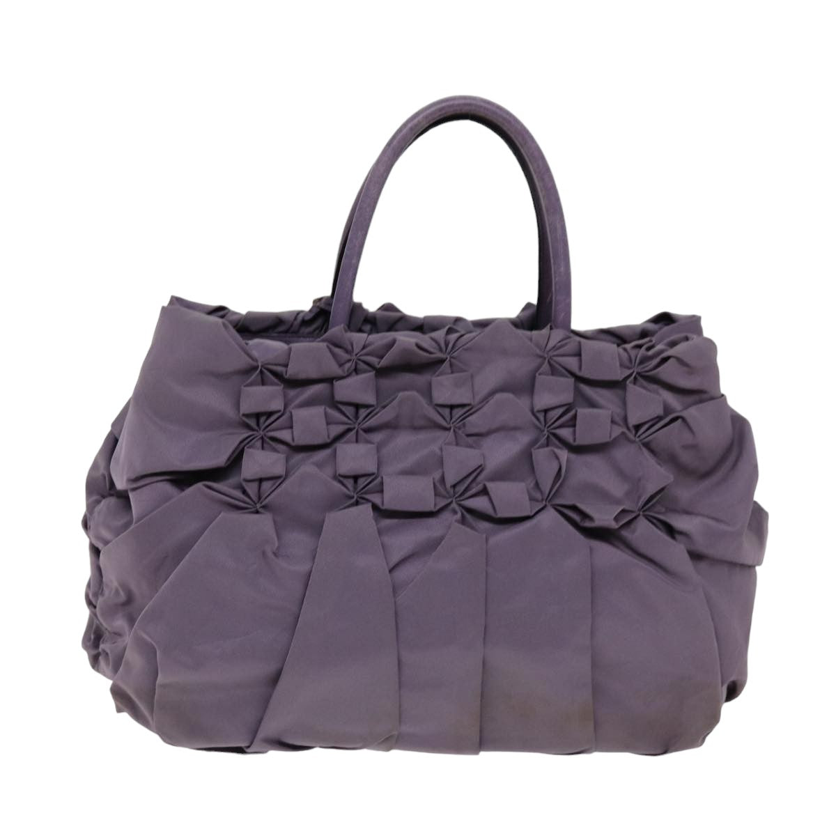 PRADA Hand Bag Nylon Purple 75585