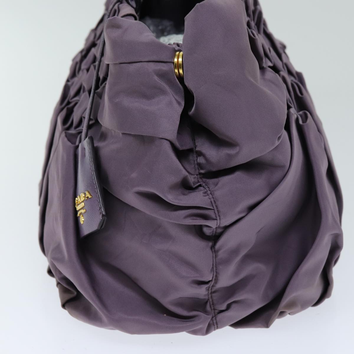 PRADA Hand Bag Nylon Purple 75585
