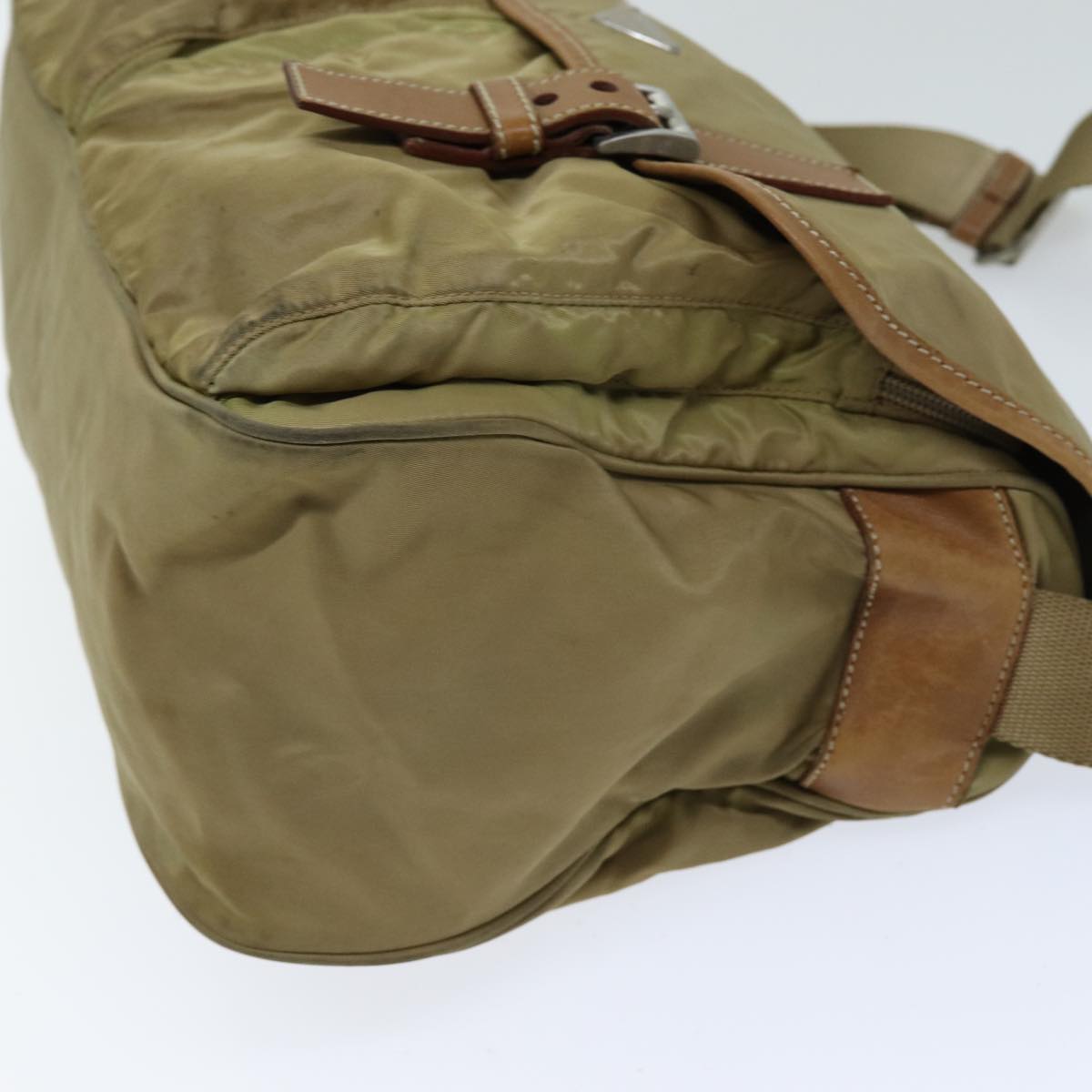 PRADA Shoulder Bag Nylon Beige 75615