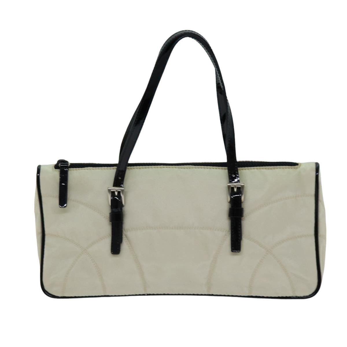 PRADA Hand Bag Nylon White 75632