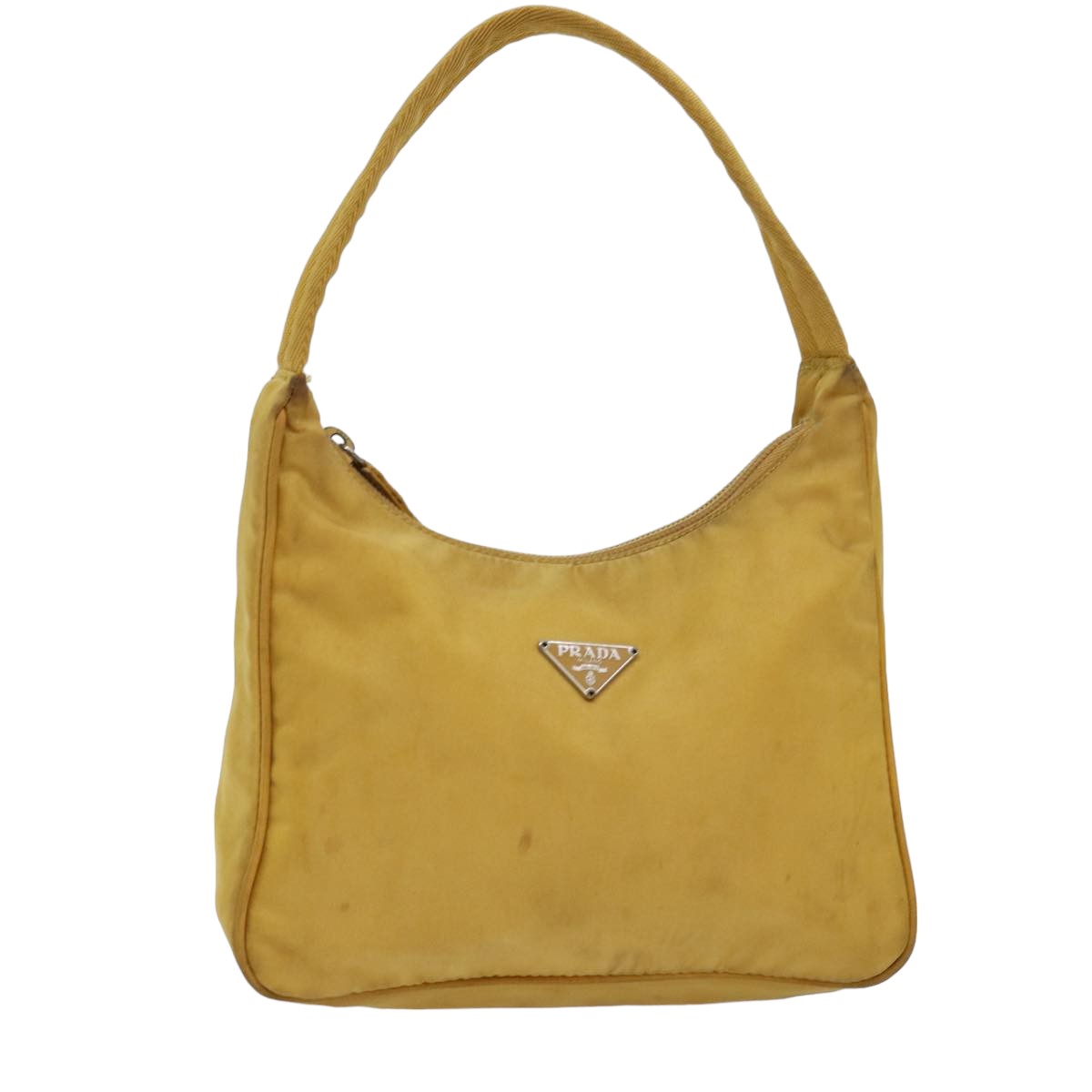 PRADA Hand Bag Nylon Yellow 75633