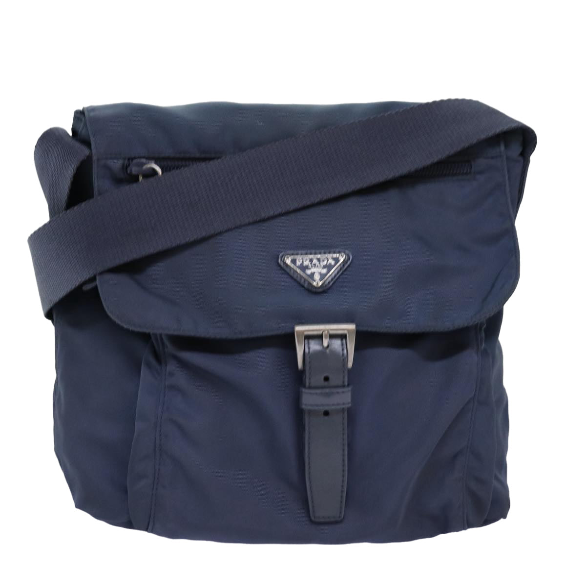 PRADA Shoulder Bag Nylon Navy 75634
