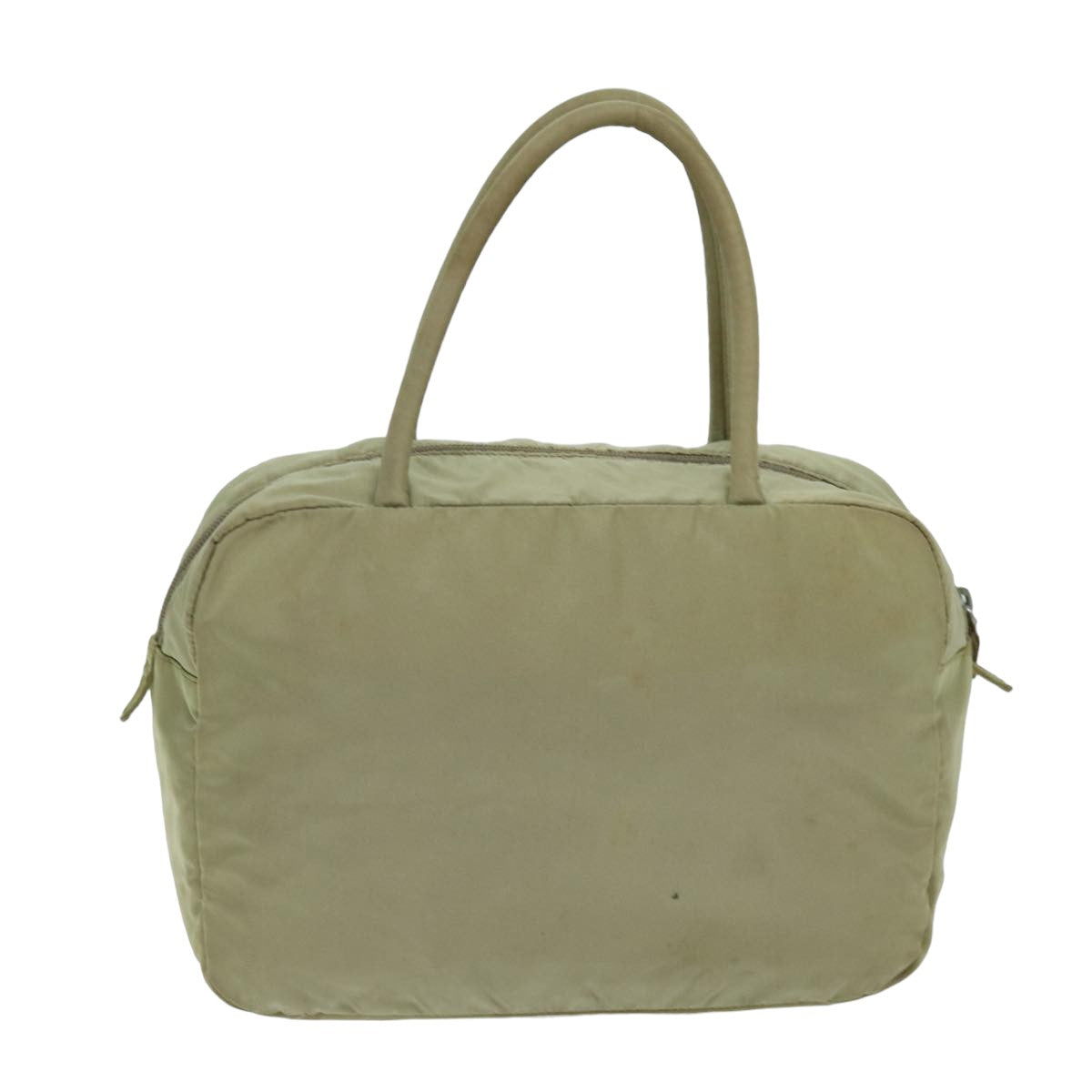 PRADA Hand Bag Nylon Beige 75637