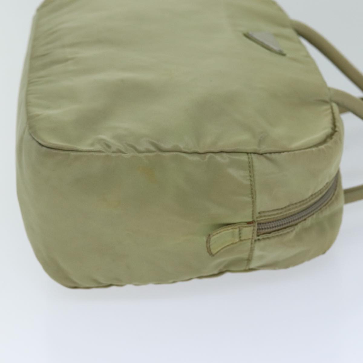 PRADA Hand Bag Nylon Beige 75637