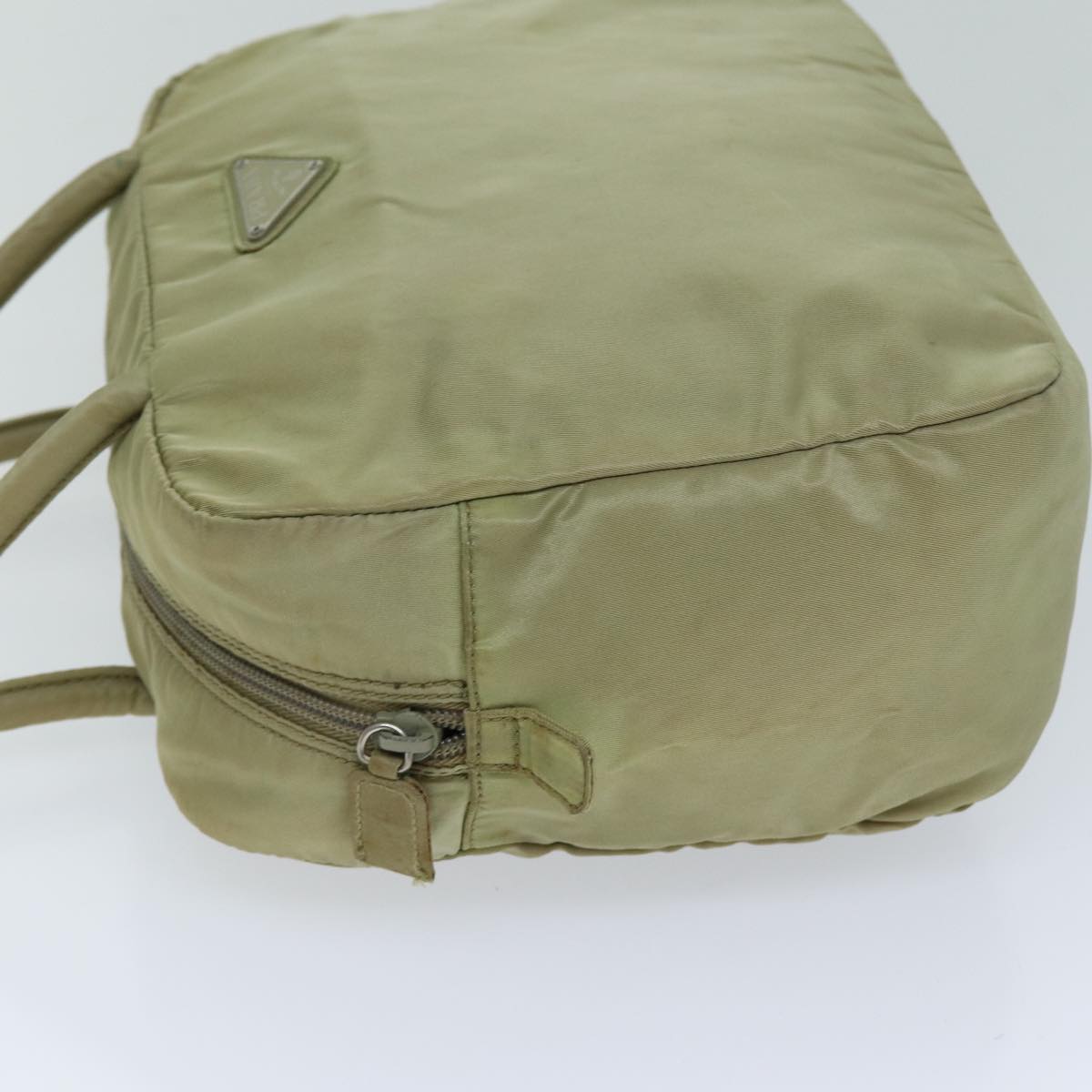 PRADA Hand Bag Nylon Beige 75637
