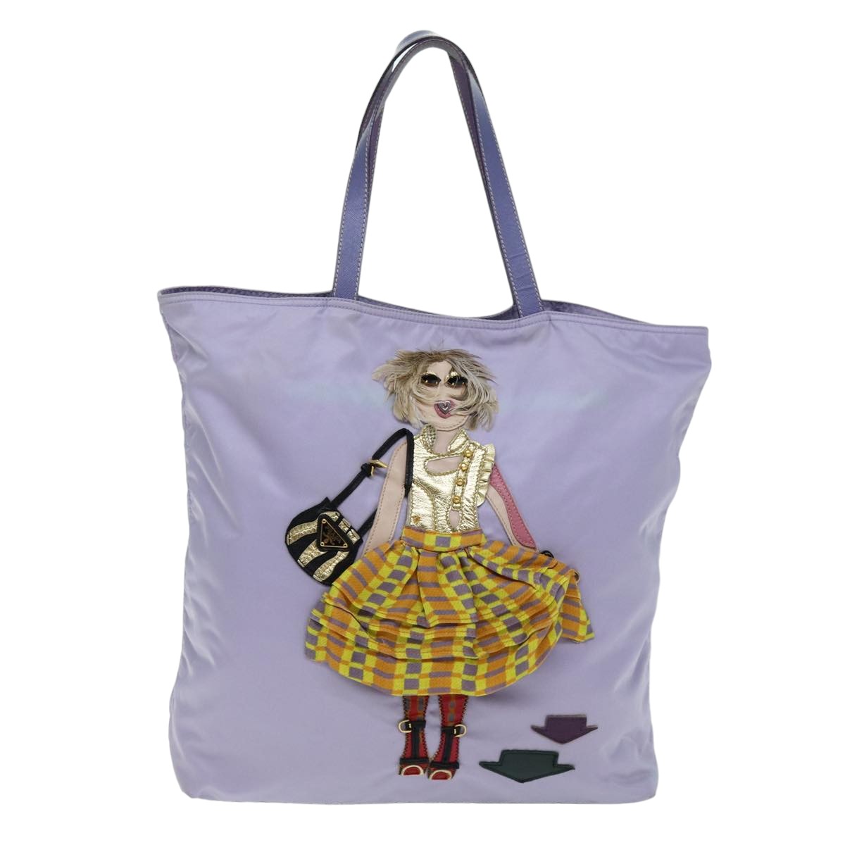 PRADA Tote Bag Nylon Purple 75643