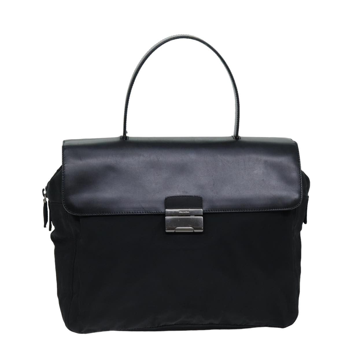 PRADA Hand Bag Nylon Black 75647