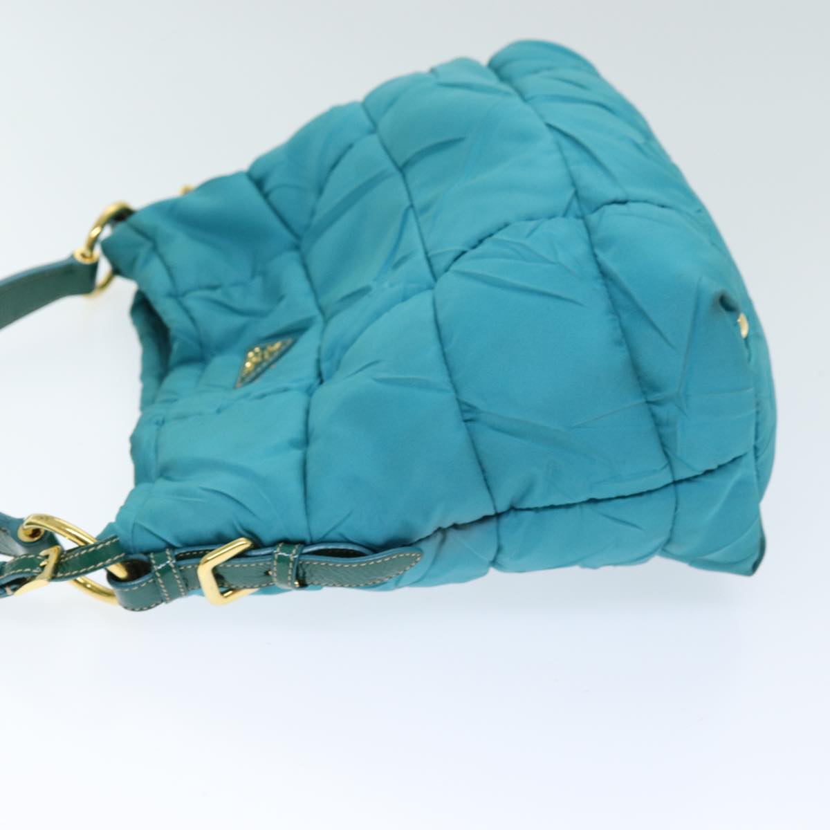 PRADA Tote Bag Nylon Turquoise Blue 75648