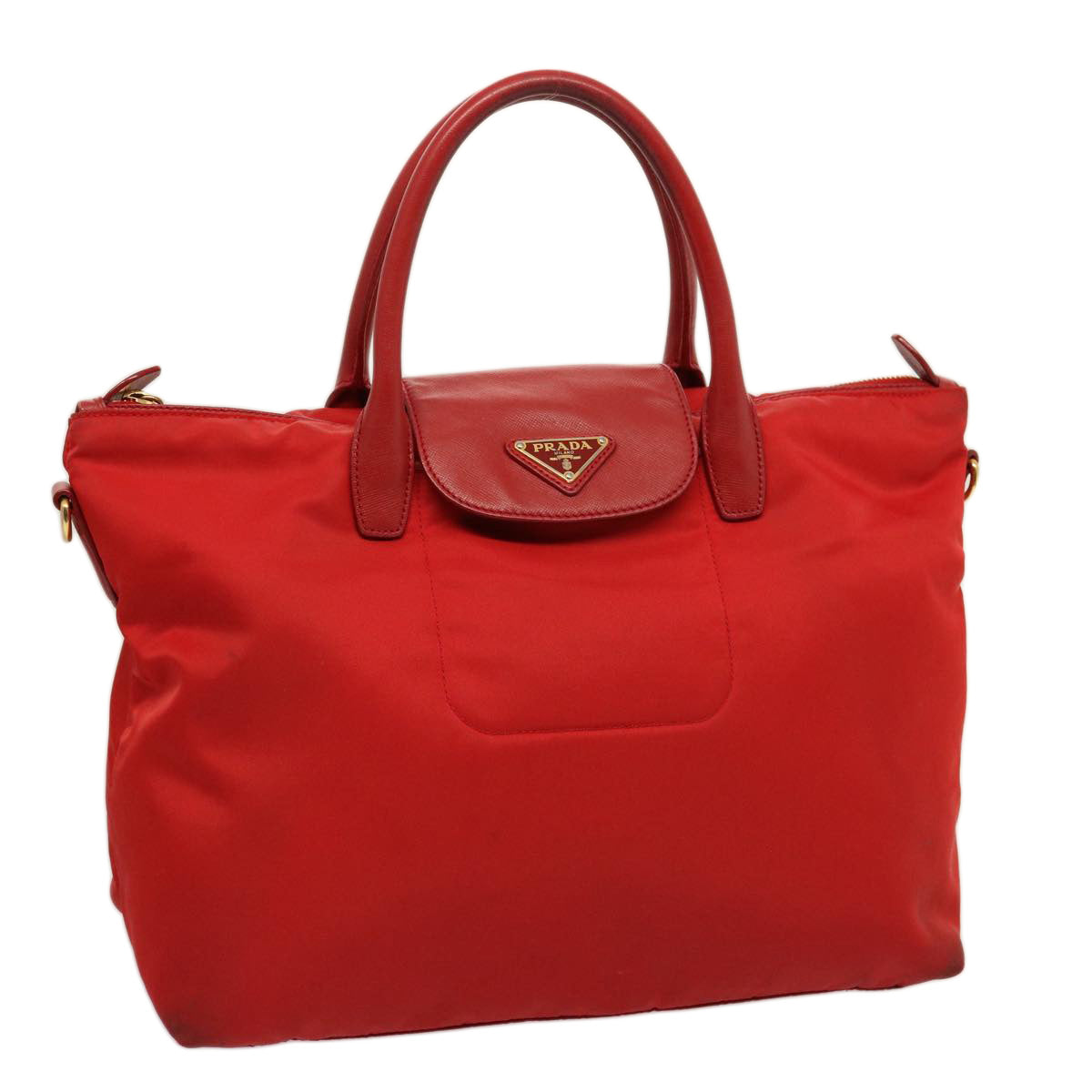 PRADA Tote Bag Nylon Red 75649