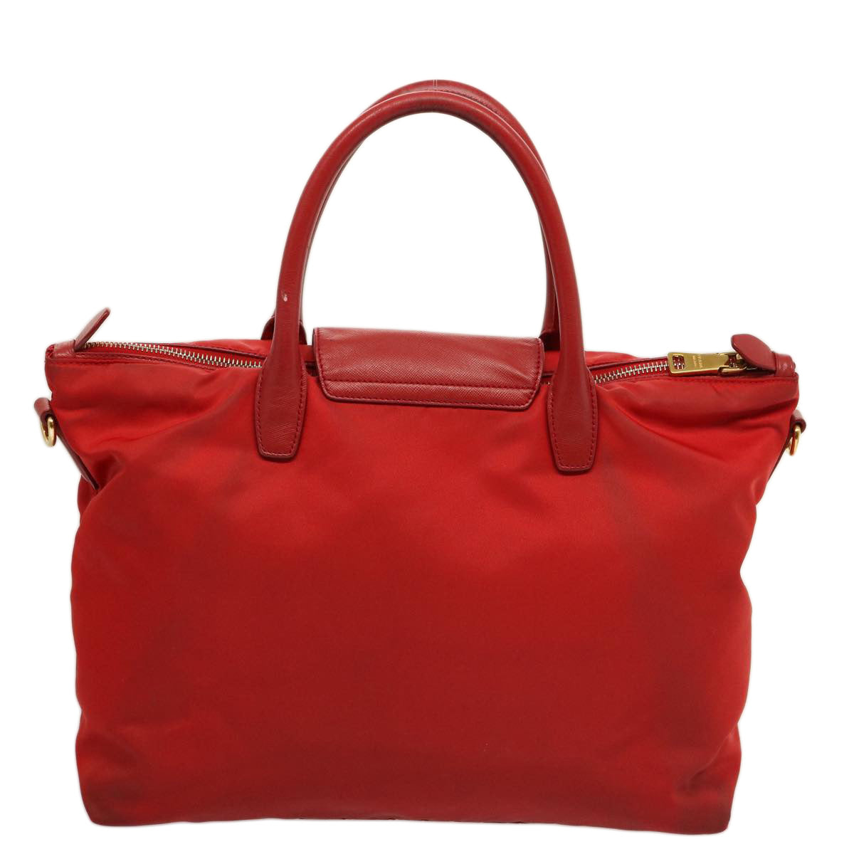 PRADA Tote Bag Nylon Red 75649