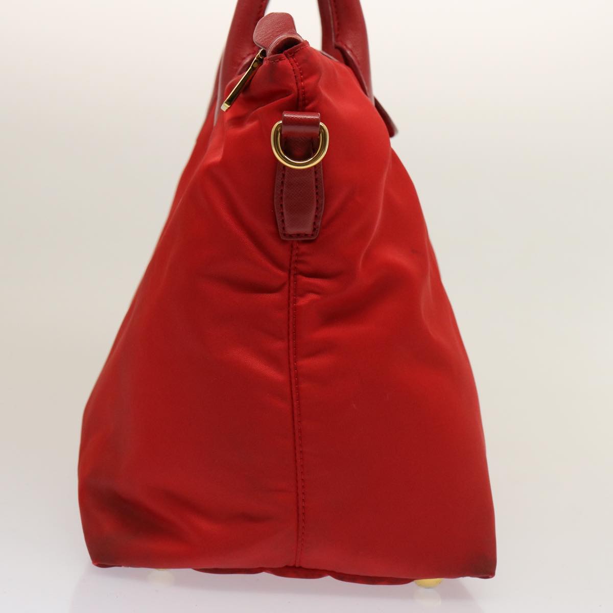 PRADA Tote Bag Nylon Red 75649