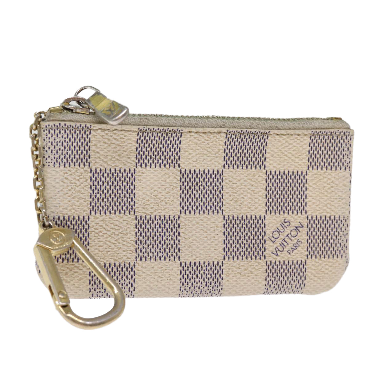 LOUIS VUITTON Damier Azur Pochette Cles Coin Purse N62659 LV 75660