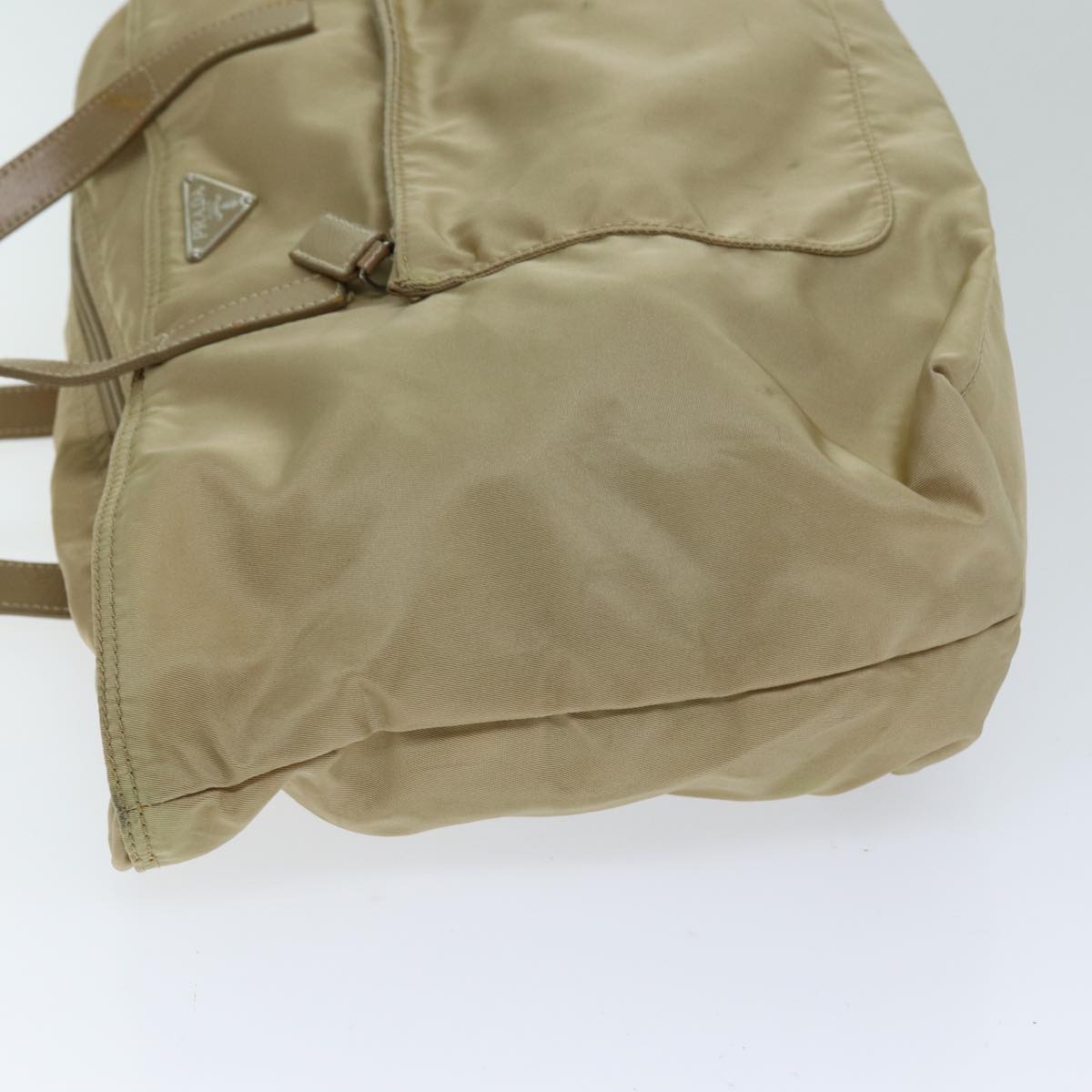 PRADA Tote Bag Nylon Beige 75668
