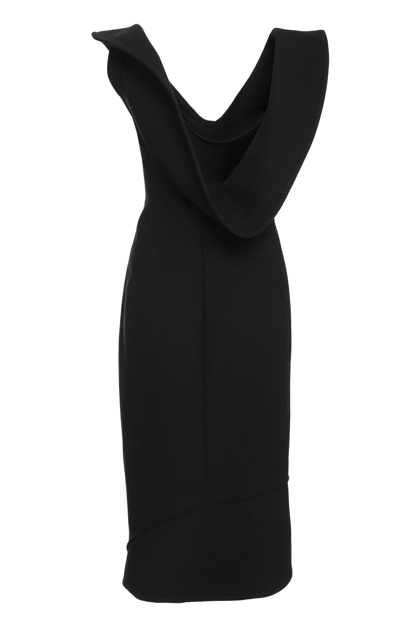 BOTTEGA VENETA Chic Cotton Blend Midi-Dress with Side Slit