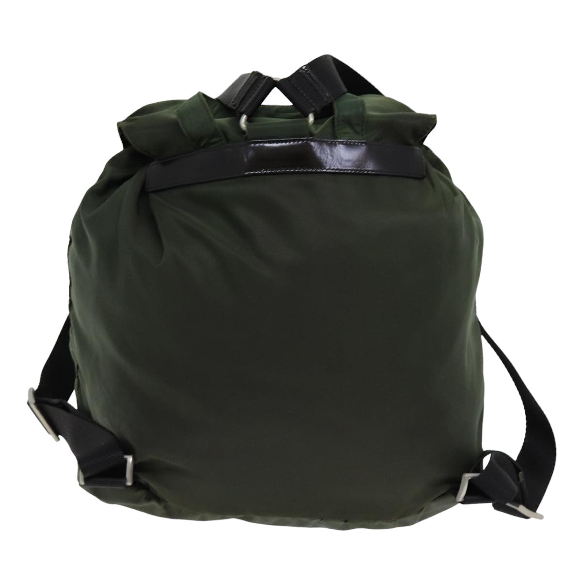 PRADA Backpack Nylon Khaki 75695