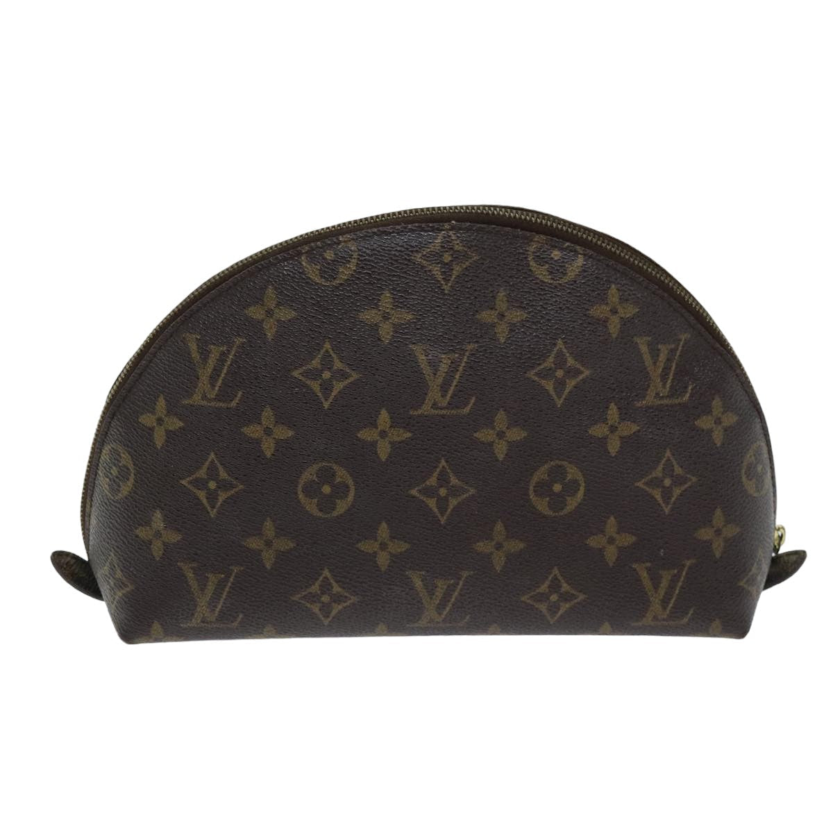 LOUIS VUITTON Monogram Trousse Demi Ronde Cosmetic Pouch M47520 LV 75708
