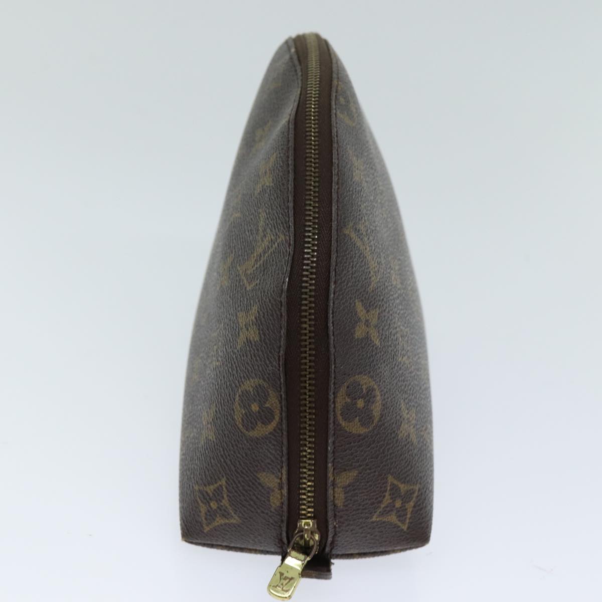 LOUIS VUITTON Monogram Trousse Demi Ronde Cosmetic Pouch M47520 LV 75708