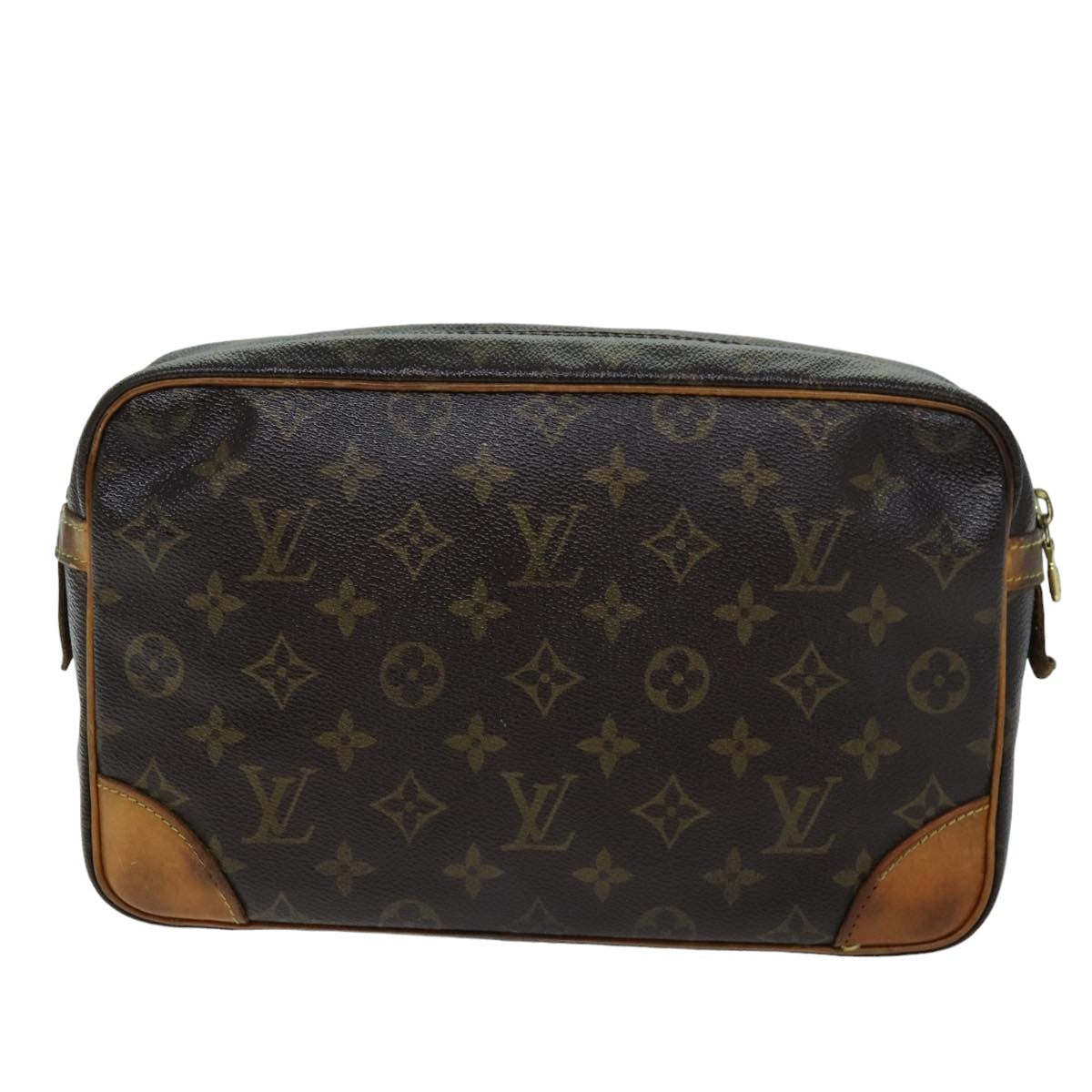 LOUIS VUITTON Monogram Compiegne 28 Clutch Bag M51845 LV 75717