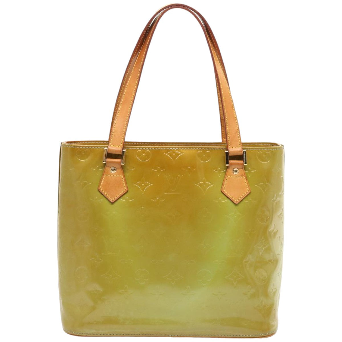 LOUIS VUITTON Monogram Vernis Houston Hand Bag Baby Blue M91005 LV 75758