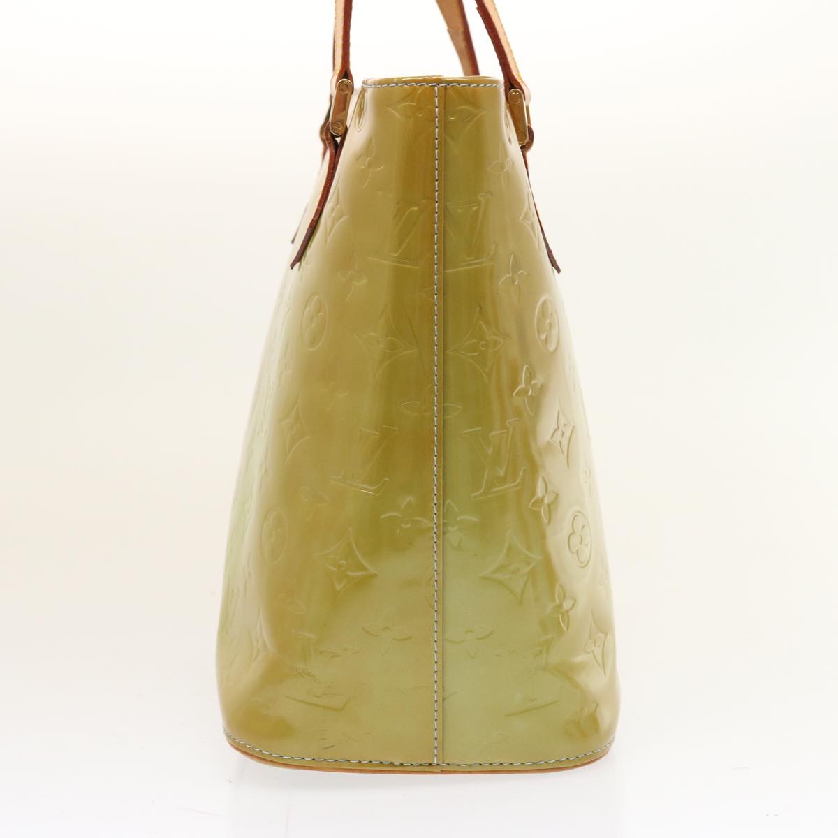 LOUIS VUITTON Monogram Vernis Houston Hand Bag Baby Blue M91005 LV 75758