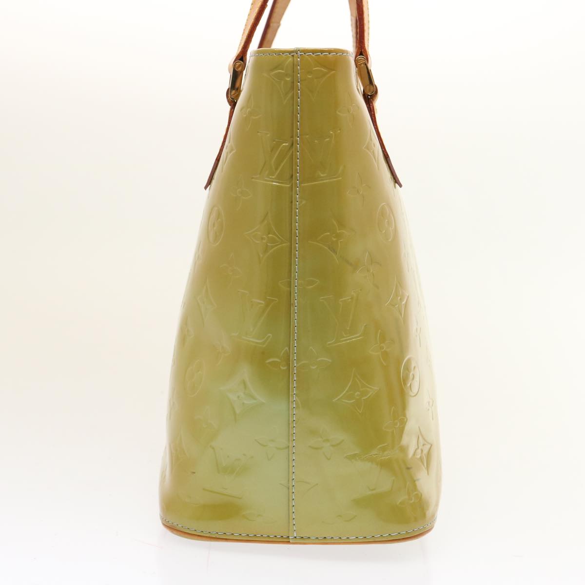 LOUIS VUITTON Monogram Vernis Houston Hand Bag Baby Blue M91005 LV 75758
