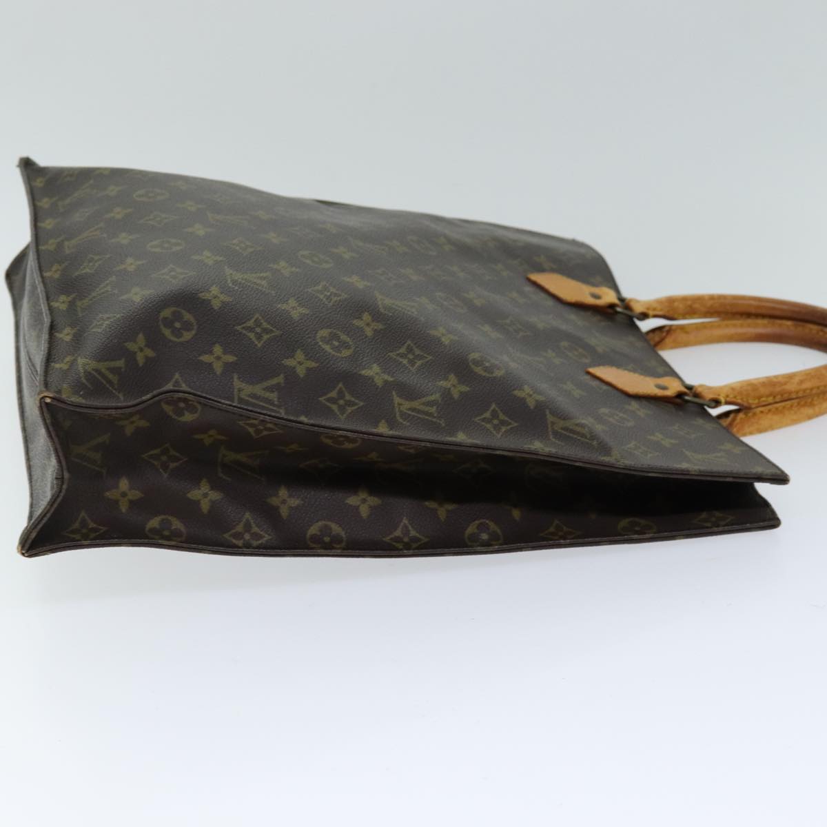LOUIS VUITTON Monogram Sac Plat Hand Bag M51140 LV 75778