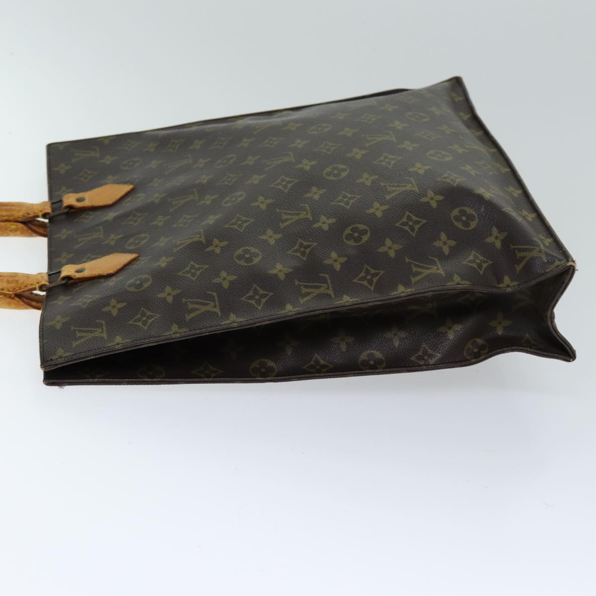 LOUIS VUITTON Monogram Sac Plat Hand Bag M51140 LV 75778