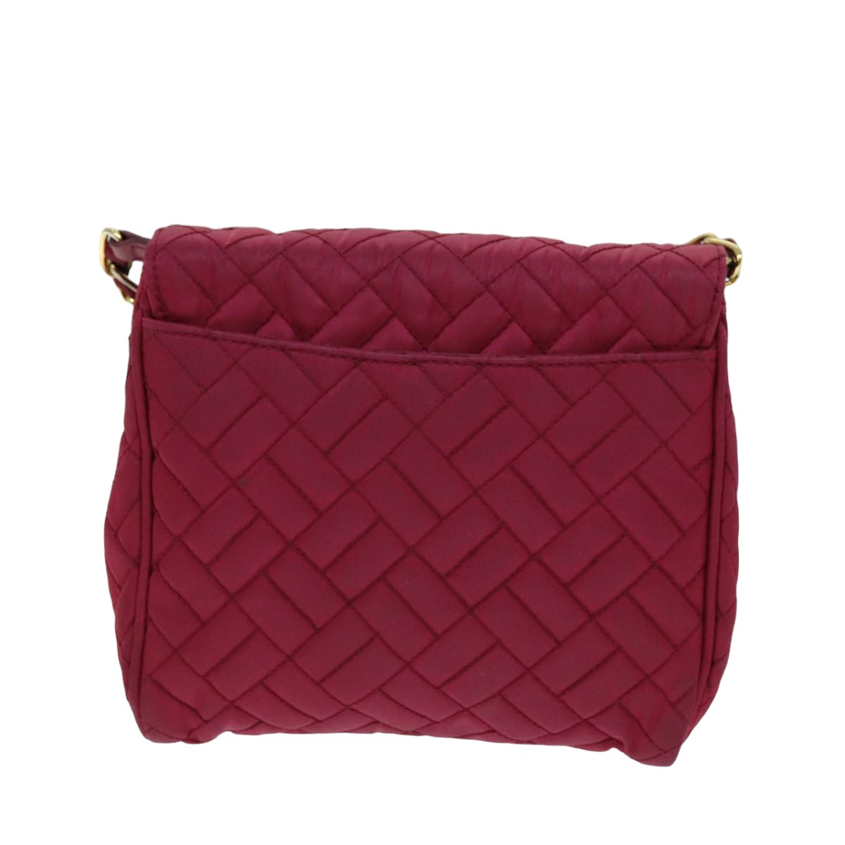 PRADA Chain Shoulder Bag Nylon Pink 75800