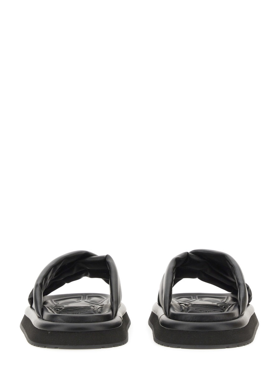 Dolce & Gabbana Men Nappa Effect Fabric Sandal
