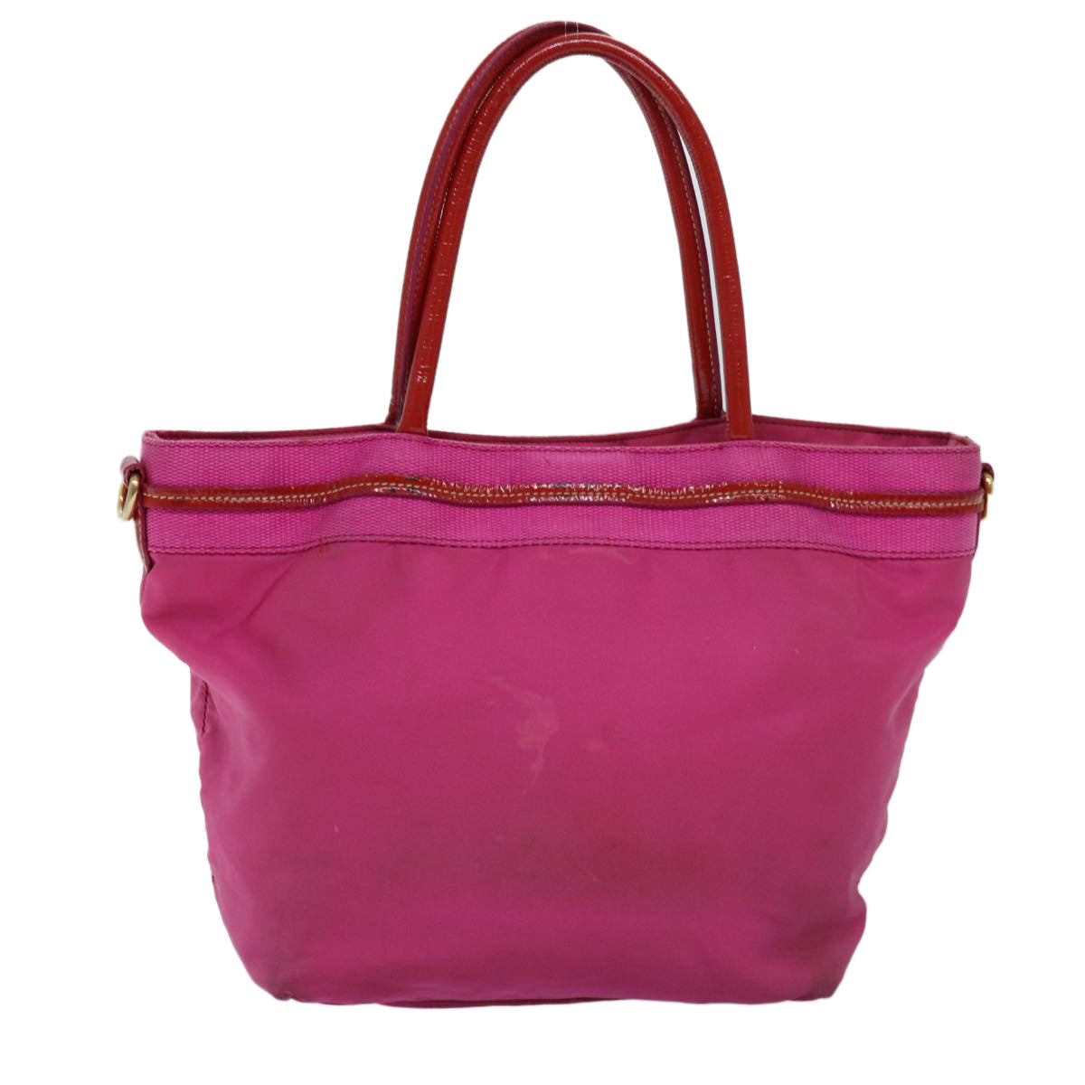 PRADA Hand Bag Nylon Pink Red 75823