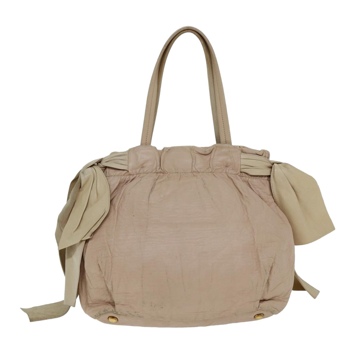 PRADA Tote Bag Leather Pink 75824