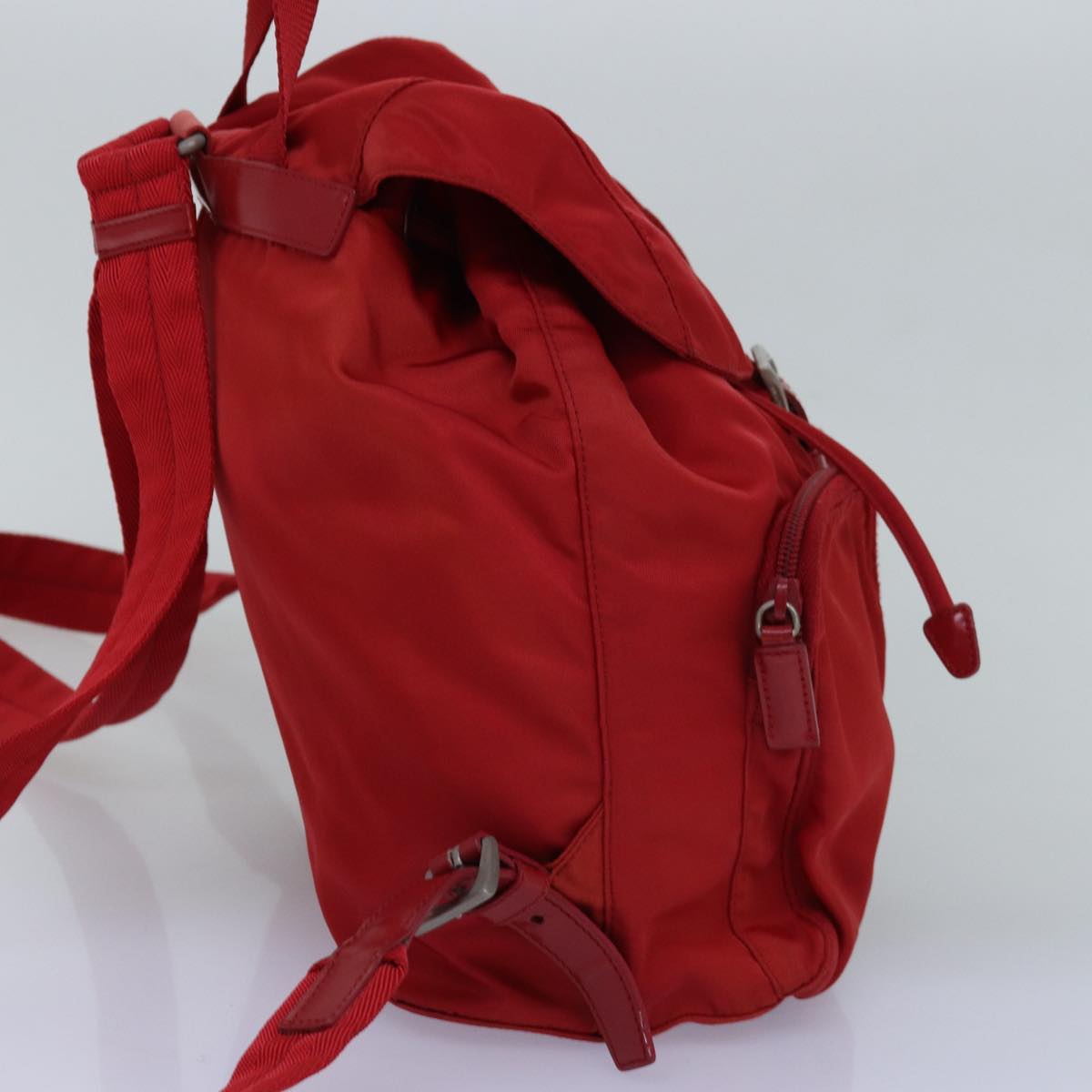 PRADA Hand Bag Nylon Red 75825
