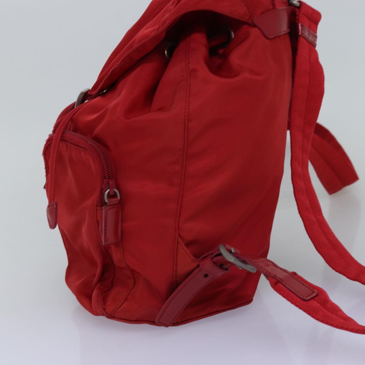 PRADA Hand Bag Nylon Red 75825