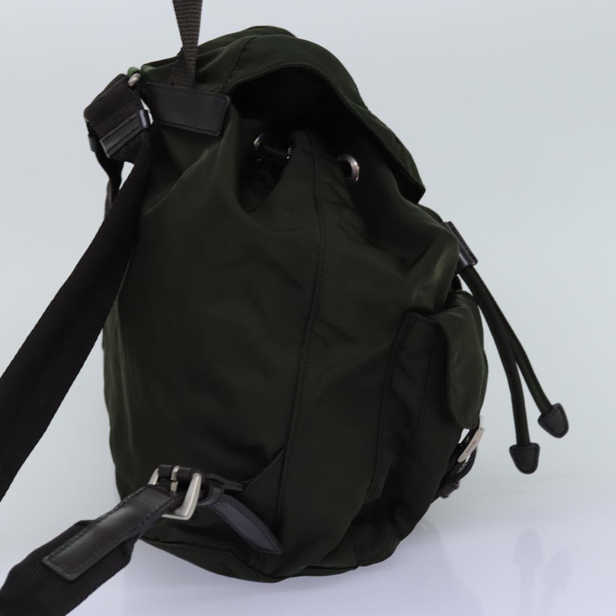 PRADA Backpack Nylon Khaki 75827