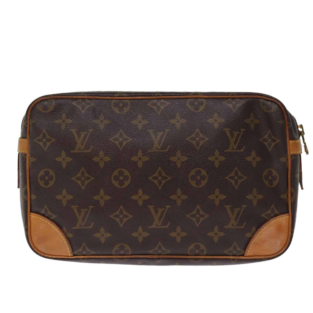 LOUIS VUITTON Monogram Compiegne 28 Clutch Bag M51845 LV 75853