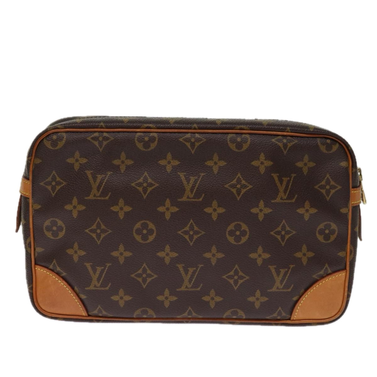 LOUIS VUITTON Monogram Compiegne 28 Clutch Bag M51845 LV 75855