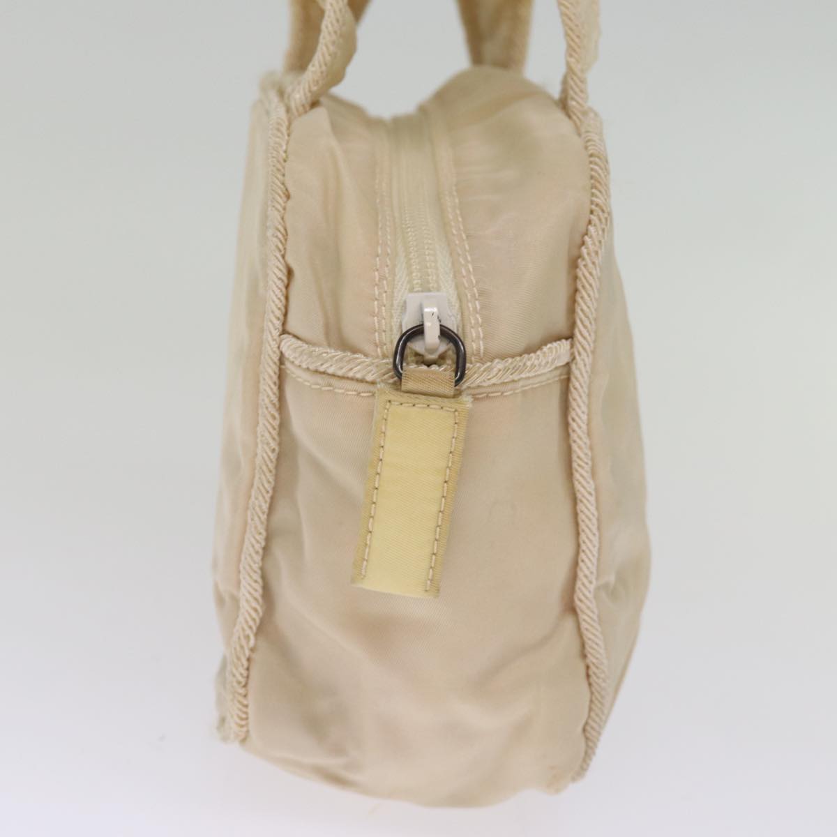 PRADA Hand Bag Nylon Beige 75889