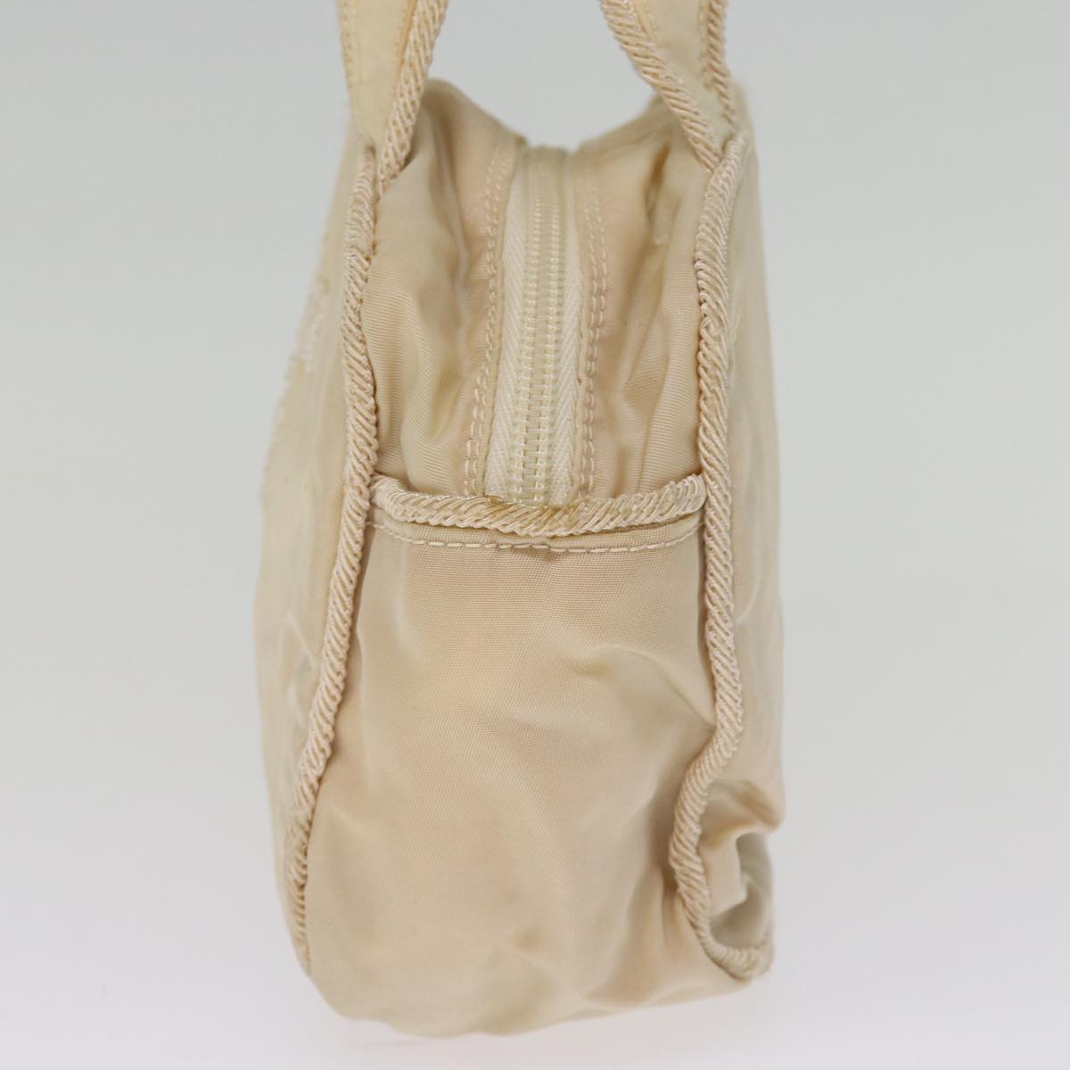 PRADA Hand Bag Nylon Beige 75889